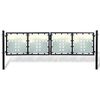 vidaXL Schwarzes Einzeltor f&uuml;r Z&auml;une 300 x 100 cm