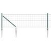 vidaXL Zaun mit Pfosten Gr&uuml;n 0,4 x 10 m Stahl und PVC