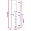 vidaXL Highboard R&auml;uchereiche 60x35x180 cm Holzwerkstoff