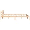 vidaXL Bettrahmen Braun 225,5 x 205,5 x 69,5 cm Massivholz Kiefer