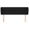 vidaXL Kopfteil mit Ohren Schwarz 147x23x78/88 cm Stoff