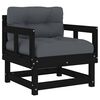 vidaXL Gartenst&uuml;hle mit Kissen 2 Stk. Schwarz Massivholz Kiefer