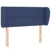 vidaXL Kopfteil mit Ohren Blau 103x23x78/88 cm Stoff