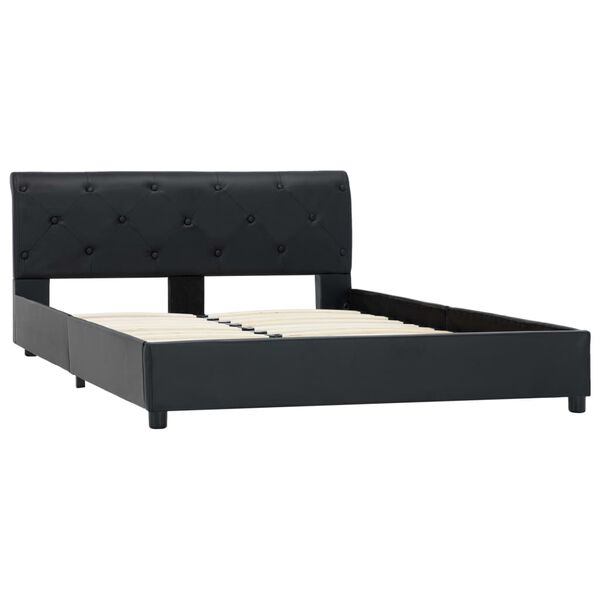 vidaXL Bettgestell Schwarz Kunstleder 140 &times; 200 cm