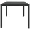 vidaXL 7-tlg. Garten-Essgruppe mit Kissen Poly Rattan Schwarz