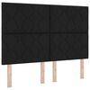 vidaXL Kopfteil mit Kopfteil Schwarz 160 cm Kunstleder