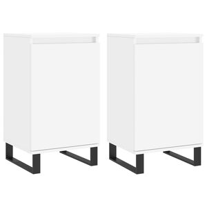 vidaXL Sideboards 2 Stk. Wei&szlig; 40x35x70 cm Holzwerkstoff