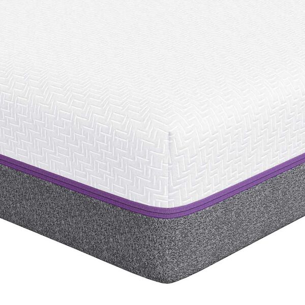 vidaXL Matratze Wei&szlig; und Grau 120 x 200 cm Jacquard-Stoff