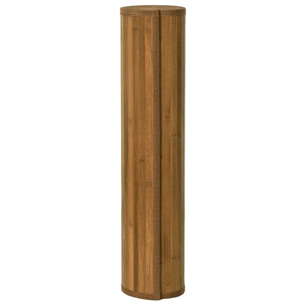vidaXL Teppich Rechteckig Braun 100x1000 cm Bambus