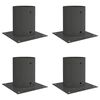 vidaXL runder Bodenanker 4 Stk. Anthrazit 18 x 18 x 15 cm Metall
