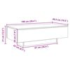 vidaXL Couchtisch Artisan-Eiche 100x49,5x31 cm Holzwerkstoff