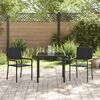 vidaXL Garten Stapelstühle 2 pcs Schwarz und Braun