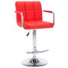 vidaXL Barhocker 2 Stk. Rot Kunstleder