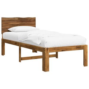 vidaXL Einzelbettgestell mit Kopfteil ROSTOCK Natur 75 x 190 cm