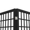 vidaXL 6-tlg. Paravent Japanischer Stil Faltbar 240x170 cm Schwarz