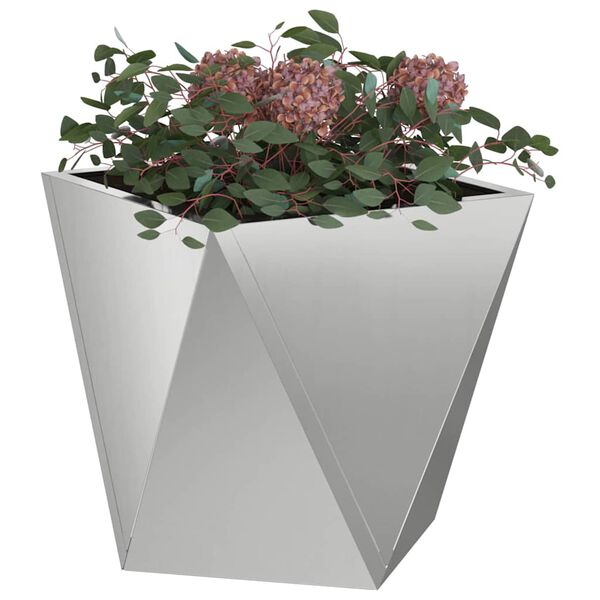 vidaXL Pflanzk&uuml;bel 2 pcs Silber 30 x 30 x 30 cm Verzinkter Stahl