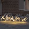 vidaXL LED Rentiere mit 40 LEDs 5 pcs Multicolor PET