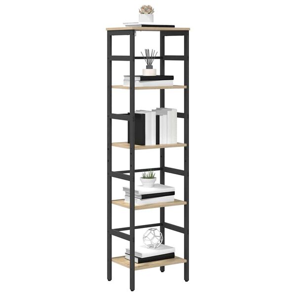 vidaXL B&uuml;cherregal Sonoma-Eiche 40 x 29,5 x 149 cm Holzwerkstoff