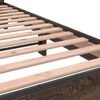 vidaXL Bettgestell Braun Eichen-Optik 120x190 cm Holzwerkstoff Metall
