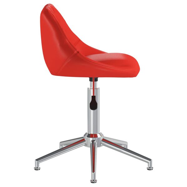 vidaXL Esszimmerst&uuml;hle 4 Stk. Drehbar Rot Kunstleder