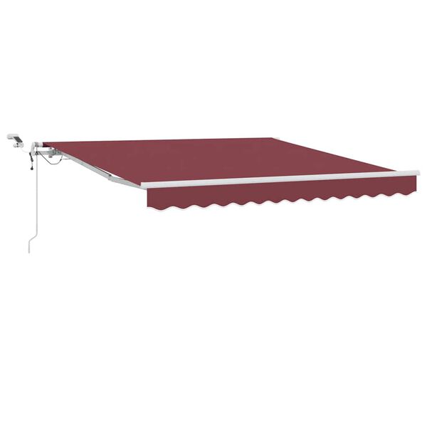 vidaXL Markise Automatisch mit LED Weinrot 300x250 cm