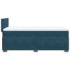 vidaXL Boxspringbett mit Matratze Dunkelblau 100x200 cm Samt