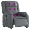 vidaXL Massagesessel Elektrisch Grau Kunstleder
