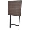 vidaXL 3-tlg. Bistro-Set Klappbar Stahl Poly Rattan Braun