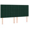 vidaXL Bettgestell ohne Matratze Dunkelgr&uuml;n 200x200 cm Samt
