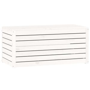 vidaXL Gartenbox Wei&szlig; 101x50,5x46,5 cm Massivholz Kiefer