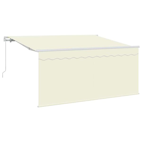 vidaXL Einziehbare Markise Creme 300 x 200 cm Polyester und Aluminium