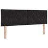 vidaXL LED Boxspringbett mit Matratze Schwarz 140 x 200 cm Samt