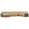 vidaXL Outdoor-Sofagarnitur mit Kissen 8 pcs Natur und Beige