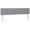 vidaXL Ottoman-Bett mit Matratzen Hellgrau 180x200 cm Stoff