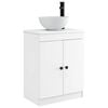 vidaXL Badezimmerschrank mit Waschbecken Wei&szlig; 54 x 35 x 83 cm