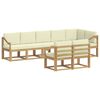 vidaXL Outdoor-Sofagarnitur 8 stk. Wei&szlig; und Creme Polyester