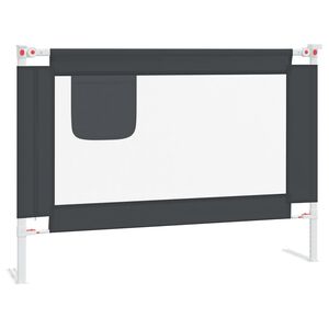 vidaXL Kleinkind-Bettschutzgitter Dunkelgrau 90x25 cm Stoff