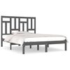 vidaXL Massivholzbett Grau Kiefer 200x200 cm
