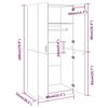 vidaXL Kleiderschrank R&auml;uchereiche 80x52x180 cm Holzwerkstoff