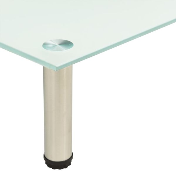 vidaXL TV-Tisch 60x35x17 cm Satiniertes Hartglas