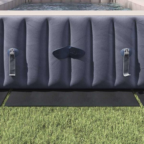 vidaXL Pool-Bodentuch Hellgrau 550x280 cm Polyester Geotextil