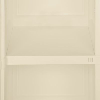 vidaXL Kunststoffschrank 40x43x85,5 cm Holzdesign Angora-Weiß