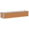 vidaXL Hochbeet Hellbraun 195 x 50 x 36 cm Verzinkter Stahl