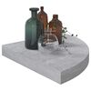 vidaXL Eck-Schweberegal Betongrau 35x35x3,8 cm MDF