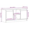 vidaXL TV-Schrank mit LED-Beleuchtung R&auml;uchereiche 100x34x50 cm