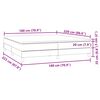 vidaXL Boxspringbett mit Matratze Hellgrau 180x220 cm Samt