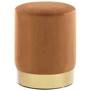 vidaXL Hocker Braun und Golden Samt 28 x 36 cm