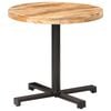 vidaXL Bistrotisch Rund &Oslash;80x75 cm Raues Mangoholz