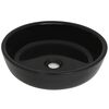 vidaXL Waschbecken Keramik Rund Schwarz 42x12 cm