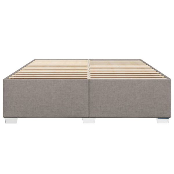 vidaXL Bettgestell ohne Matratze Taupe 180x200 cm Stoff